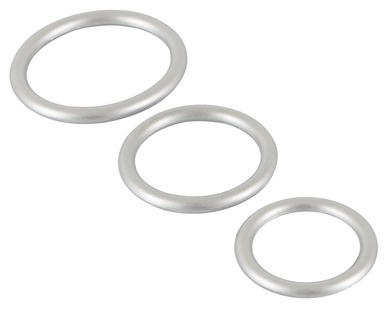 Набор эрекционных колец Metallic Silicone Cock Ring Set