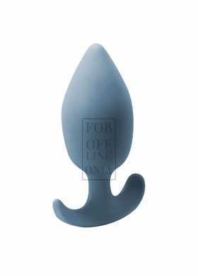 Анальная пробка голубая со смещенным центром тяжести Flash Gleam