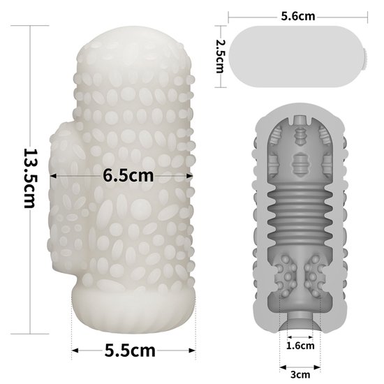 Рельефная вибронасадка на пенис Knights Ring Vibrating Dual Purpose Sleeve-Drip