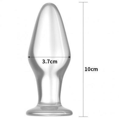 Анальная пробка из стекла прозрачная Glass Romance 10 см