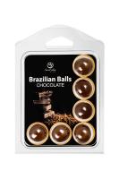 Массажное масло с ароматом шоколада Secret Play Brazilian Balls (6х4 г)