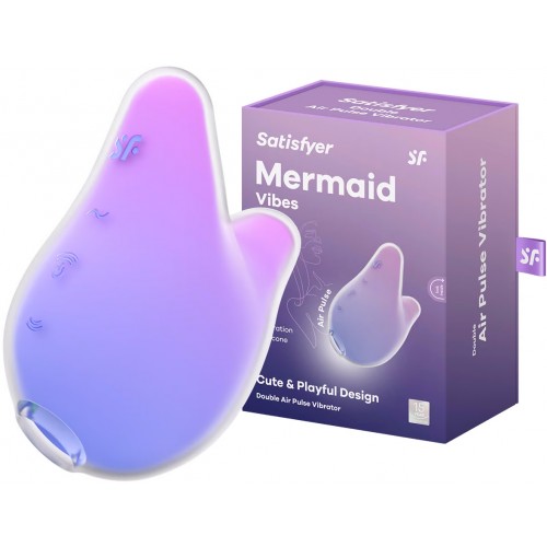Вакуумно-волновой стимулятор с вибрацией  фиолетовый Mermaid Vibes Satisfyer