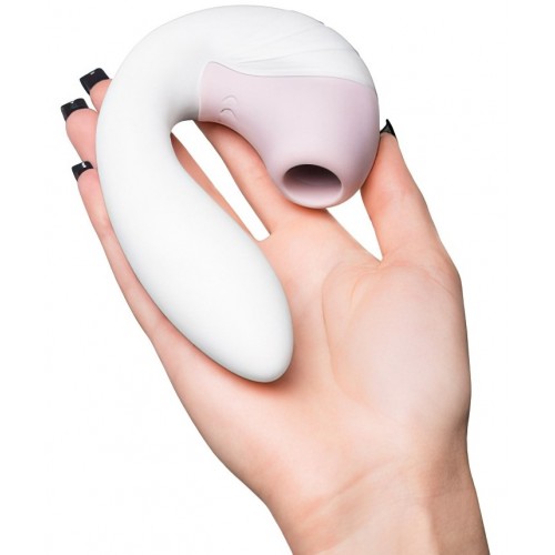 Вибратор с вакуумно-волновым стимулятором клитора белый Supernova Satisfyer 