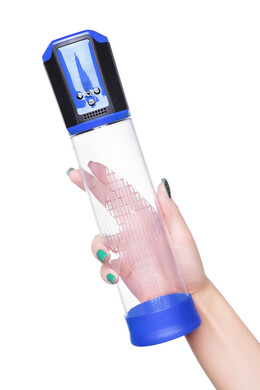 Автоматическая вакуумная помпа для пениса синяя Sexus Men Expert Ragnar