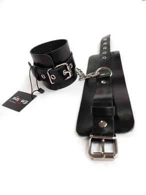 Поножи из экокожи чёрные Erotoys Fetish line, Ero-152