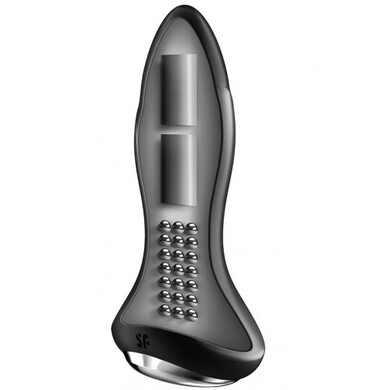 Анальный смарт-стимулятор с функцией вибрации и ротации черный Satisfyer Rotator Plug 1+