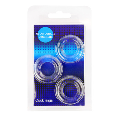 Набор эрекционных колец прозрачных "Erowoman-Eroman" (3 шт)
