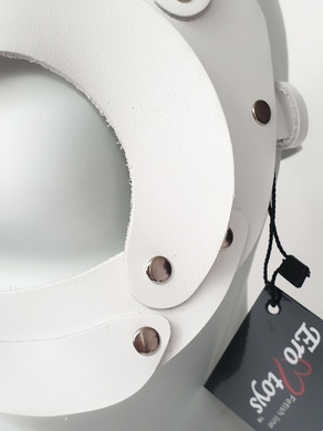 Маска Кошечки из натуральной кожи белая Erotoys Fetish line, Ero-101w