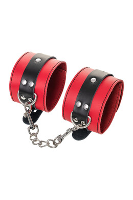 Оковы на ноги красные из натуральной кожи Theatre