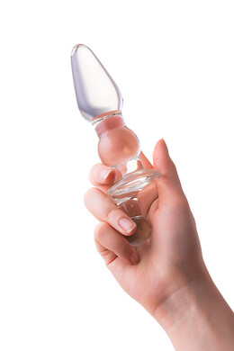 Анальная втулка из стекла прозрачная Sexus Glass