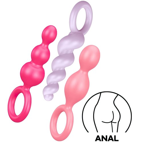 Набор разноцветных анальных стимуляторов Booty Call Satisfyer