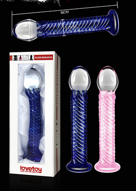 Фаллоимитатор Glass Romance синий