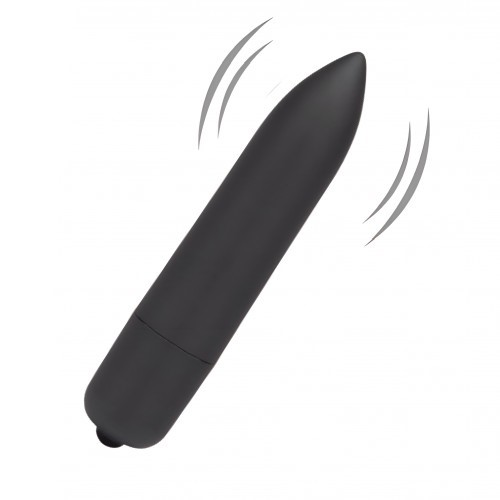 Черная вибропуля X-Basic Bullet Long Lovetoy с 10 режимами вибрации