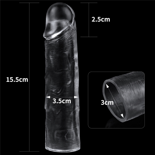 Прозрачная насадка на пенис Flawless Clear Penis Sleeve + 2,5 см