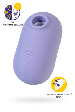 Вакуумно-волновой стимулятор с вибрацией фиолетовый Satisfyer Pro To Go 2