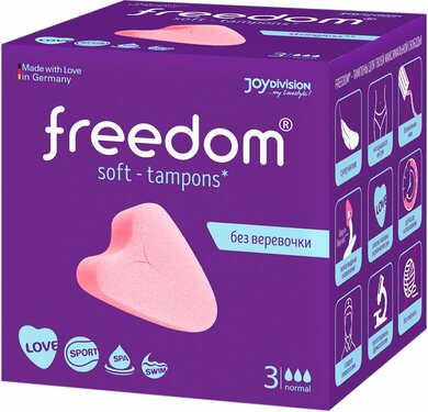 Тампоны женские гигиенические для спорта и секса Freedom Normal (3 шт)