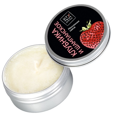 Массажная свеча Штучки-Дрючки "Клубника и шампанское" (30 мл)