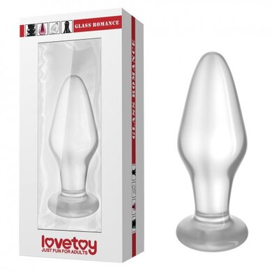 Анальная пробка из стекла прозрачная Glass Romance 10 см