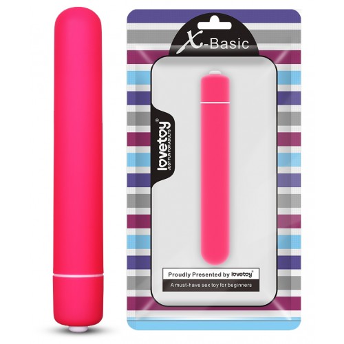 Мини-вибратор X-Basic Bullet Lovetoy с 10 режимами розовый