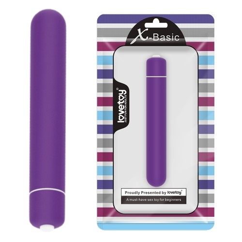 Мини-вибратор X-Basic Bullet Lovetoy с 10 режимами фиолетовый
