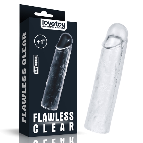 Прозрачная насадка на пенис Flawless Clear Penis Sleeve + 2,5 см