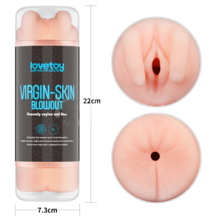 Мастурбатор влагалище и попка Virgin-skin Blowout Double Side Stroker