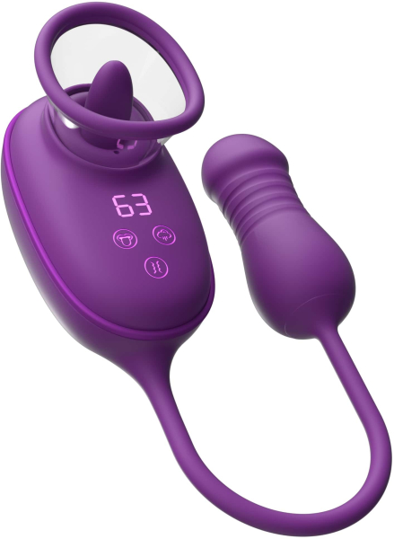 Инновационный перезаряжаемый стимулятор с двойной стимуляцией фиолетовый Amovibe Nebula Orbit