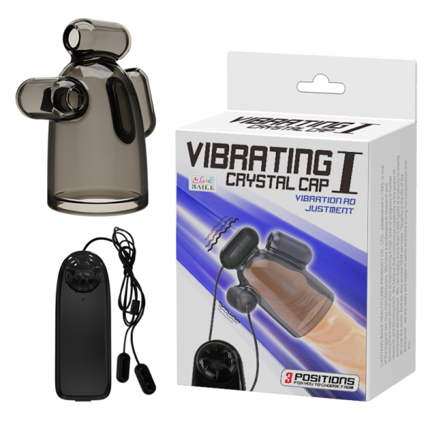 Вибронасадка на пенис Vibrating Crystal Cap Baile 