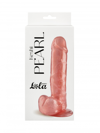 Перламутровый розовый фаллоимитатор на присоске Keshi Pearl