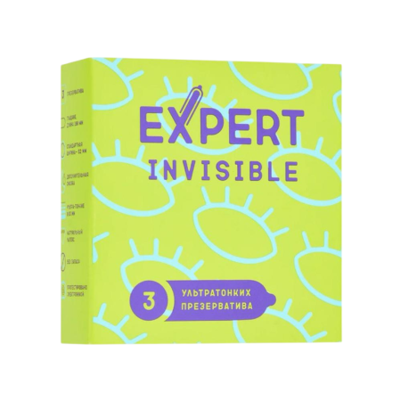 Презервативы ультратонкие EXPERT Invisible (3 шт)