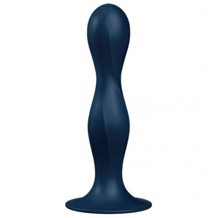 Фаллоимитатор со смещенным центром тяжести синий 18 см Double Ball-R Satisfyer