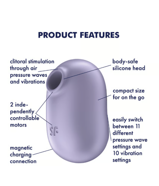 Вакуумно-волновой стимулятор с вибрацией фиолетовый Pro To Go 2 Satisfyer