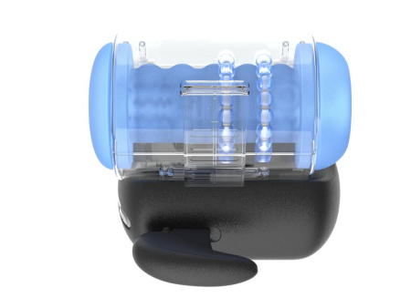 Инновационный робот-мастурбатор с массажем бусинами Black Knight