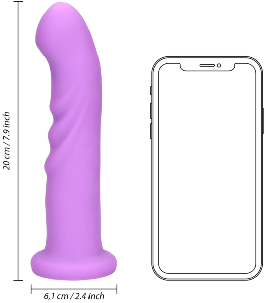 Перезаряжаемый ультрамягкий вращающийся вибратор для точки G на присоске лавандовый