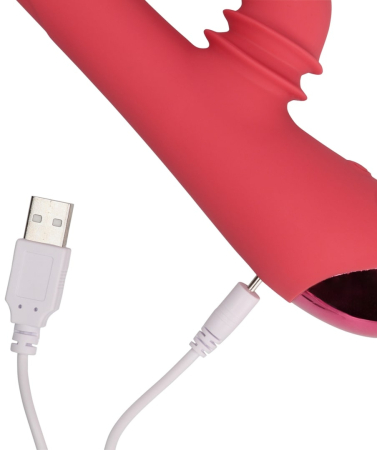 Перезаряжаемый вибратор-кролик для точки G красный Swinging Rabbit G-Spot