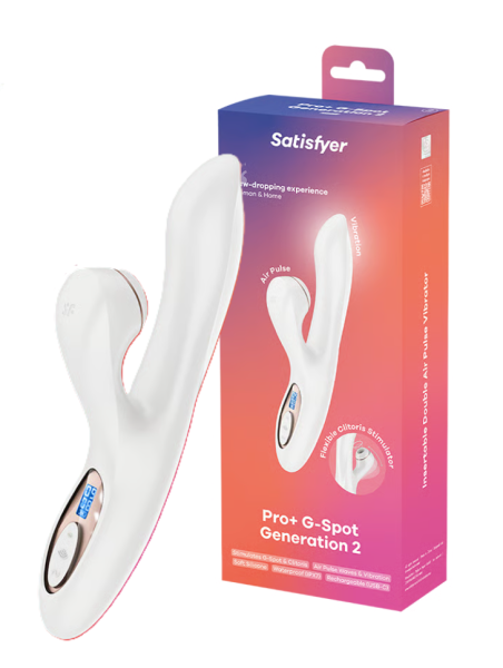 Вибратор с вакуумно-волновым стимулятором клитора Pro+ G-Spot Satisfyer