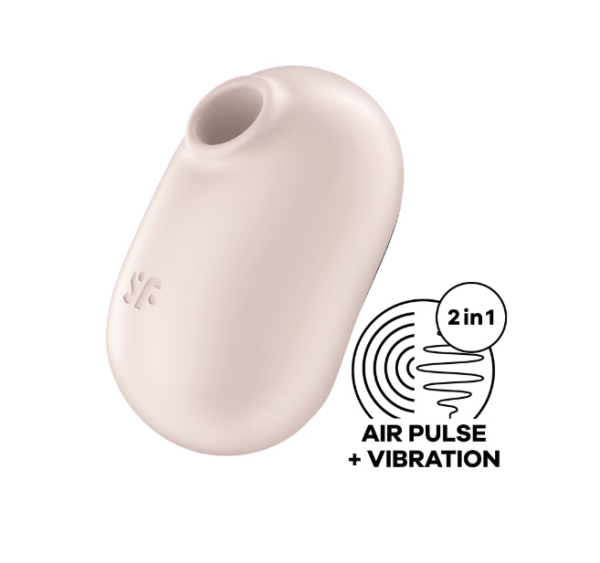 Вакуумно-волновой стимулятор с вибрацией бежевый Pro To Go 2 Satisfyer