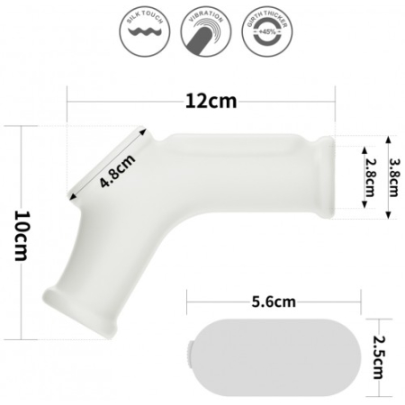 Вибронасадка на пенис и мошонку Vibrating Silk Knights Ring 