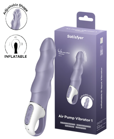 Расширяющийся вибратор фиолетовый Air Pump Vibrator 1 Satisfyer 