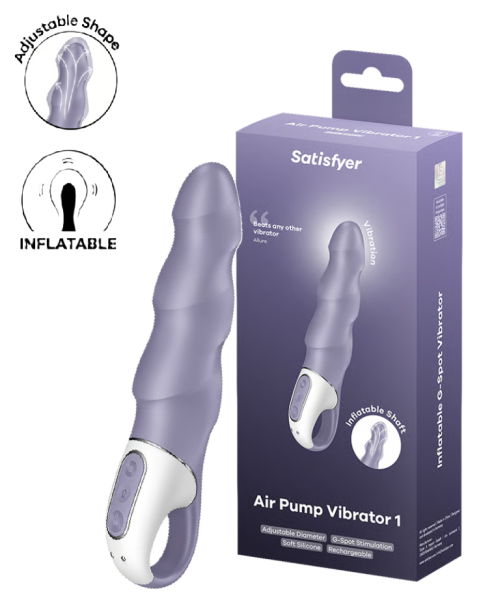Расширяющийся вибратор фиолетовый Air Pump Vibrator 1 Satisfyer 