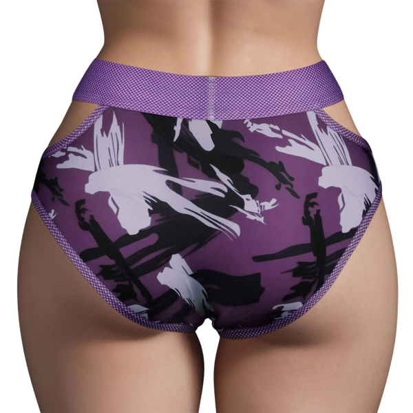 Трусики INGEN фиолетового камуфляжного цвета с ремешками M/L