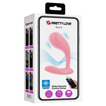 Носимый вибратор для точки G и клитора с пультом через приложение Pretty Love Baird 