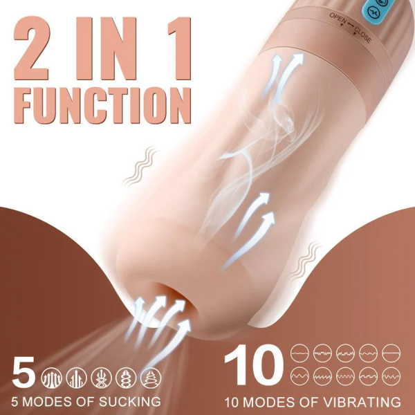 Реалистичный мастурбатор с эффектом вакуума