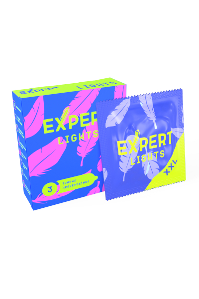 Презервативы ультратонкие увеличенного размера EXPERT Lights XXL (3 шт)