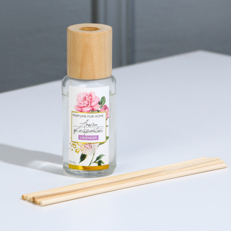 Диффузор ароматический и свечи "Цветочное настроение" с ароматом лаванды