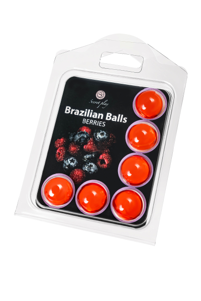 Массажное масло с ароматом ягод Secret Play Brazilian Balls (6х4 г)