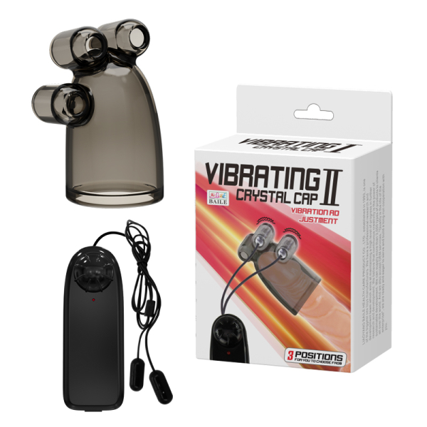 Вибронасадка на пенис Vibrating Crystal Cap II Baile ﻿﻿