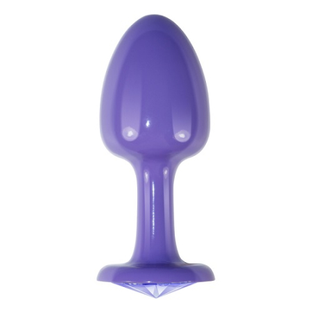 Фиолетовая анальная пробка с фиолетовым кристаллом Rosebud Purple