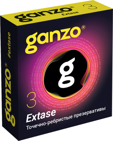 Презервативы точечно-ребристые Ganzo Extase (3 шт)