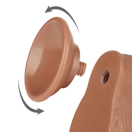 Реалистичный фаллоимитатор на присоске Sliding Skin Dual Layer Dong 19,5 см